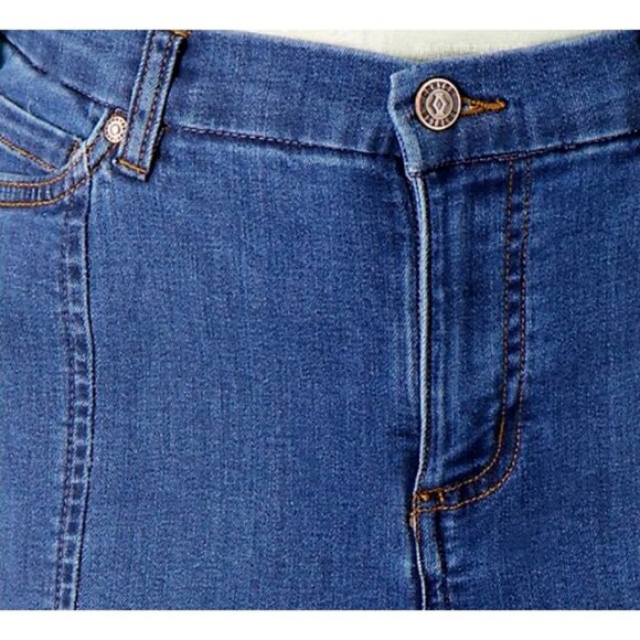 Canyon Retreat Women Pants ~ Jeans sz 4P Heartland Denim Front Slit Blue A575707 - Picture 5 of 7